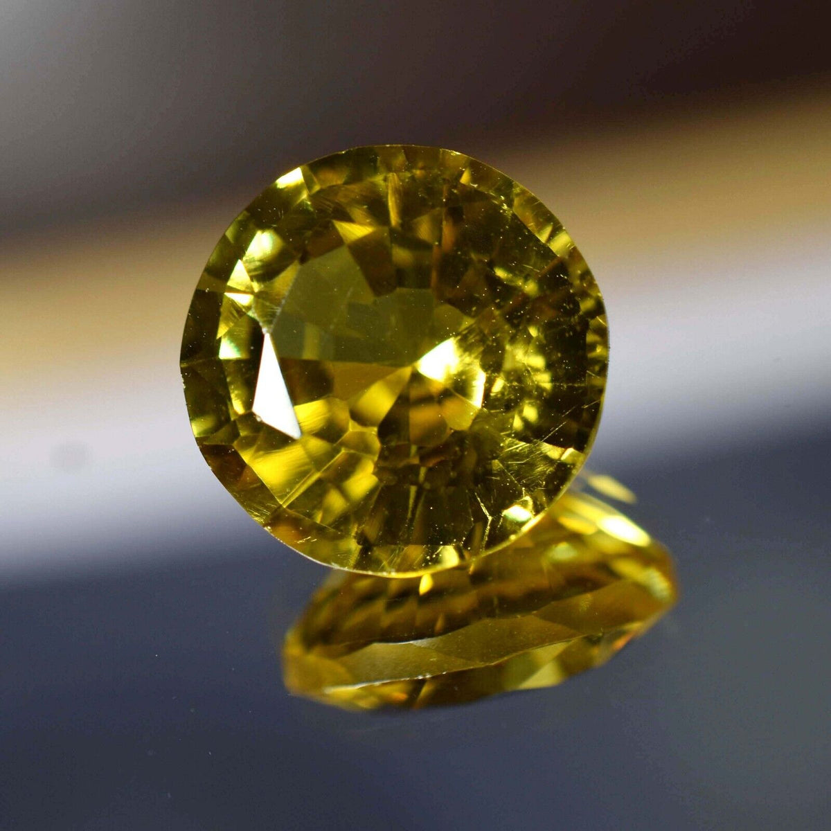 Rare 10.25 Ct Natural Yellow Sapphire Round Cut AAAA+ Loose Gemstone CERTIFIED