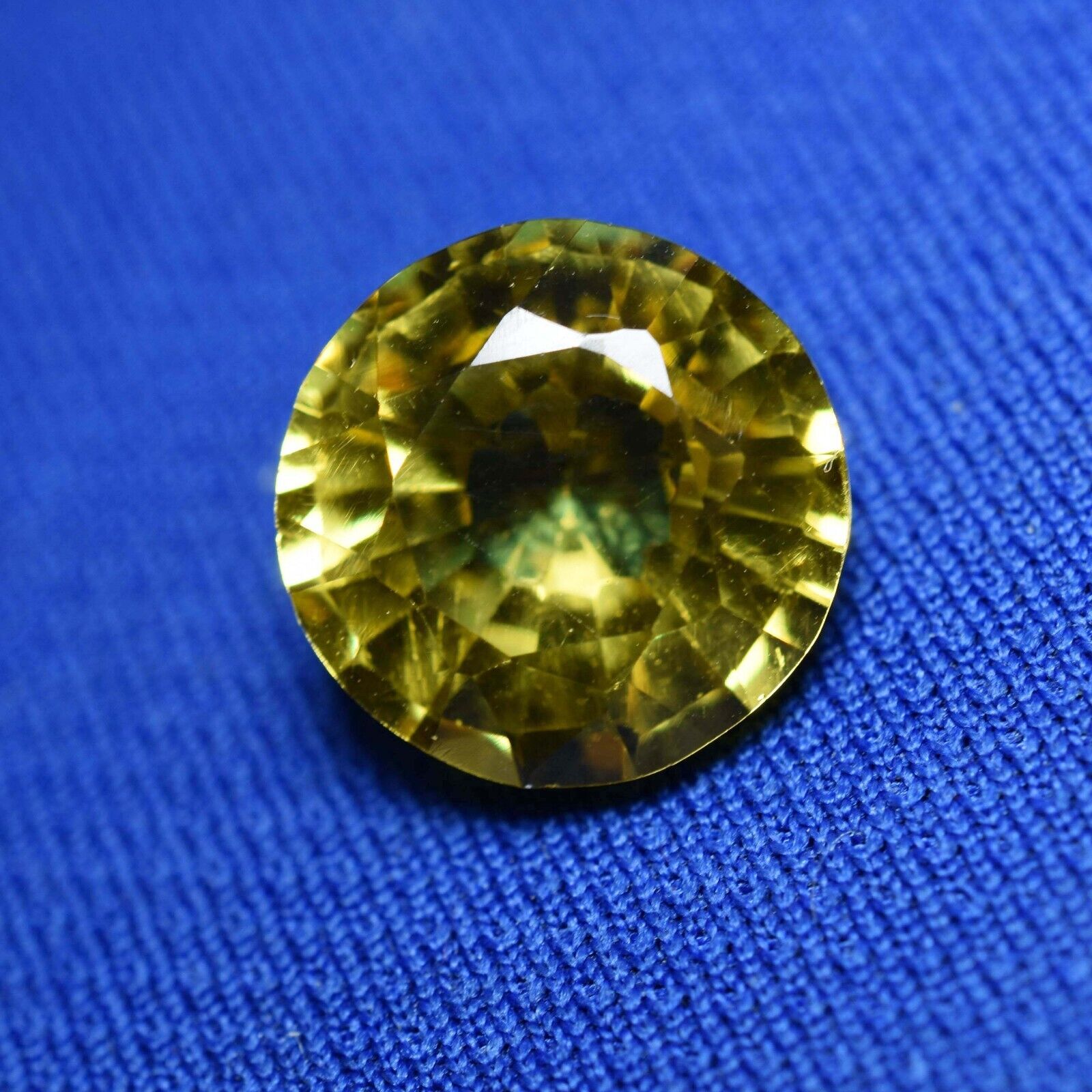 Rare 10.25 Ct Natural Yellow Sapphire Round Cut AAAA+ Loose Gemstone CERTIFIED