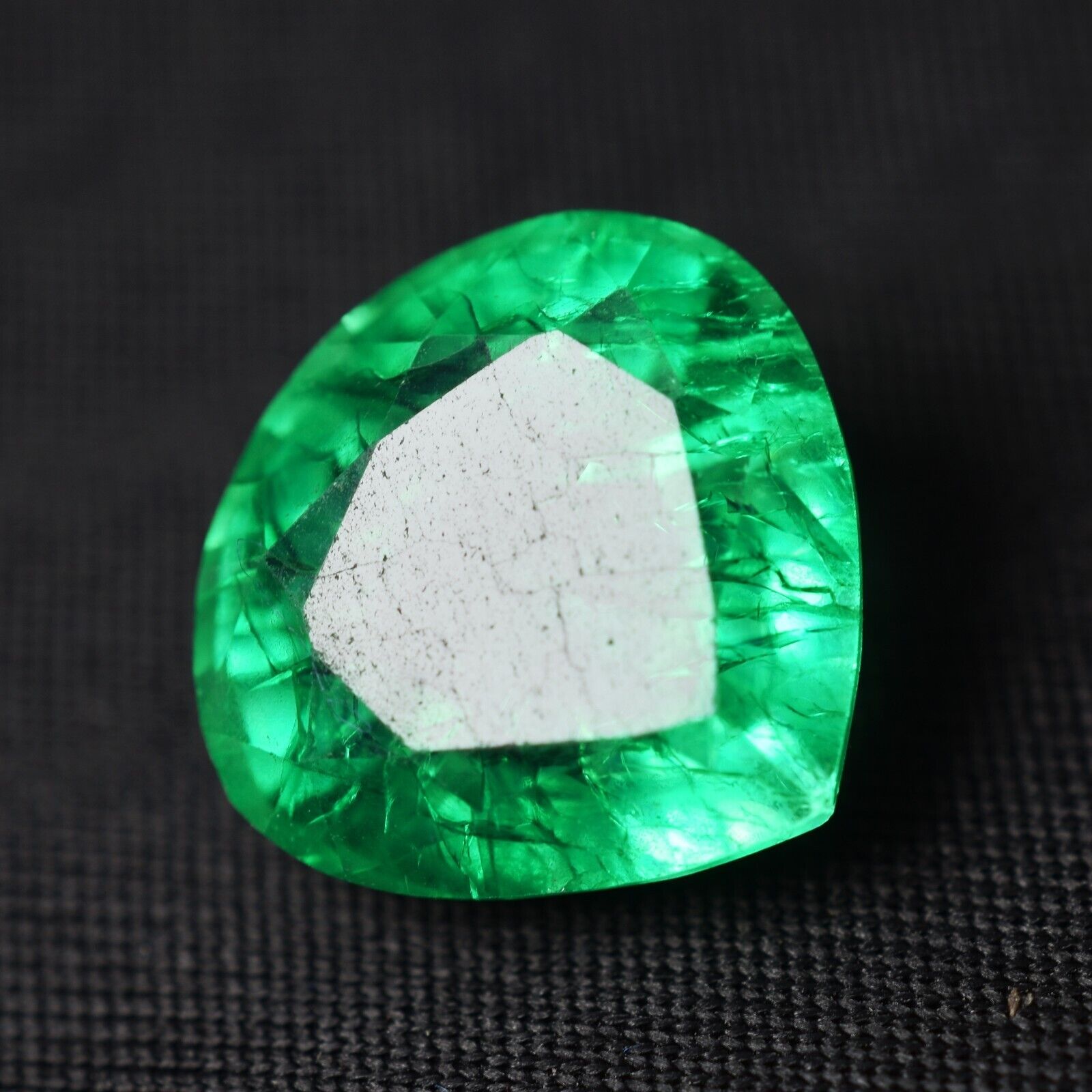 10.25 Ct Natural Green Emerald Excellent Pear Cut Loose Gemstone CERTIFIED