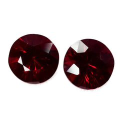 Red Ruby Gemstone 17.45 Ct Natural Bloody Red Ruby Stunning Pair Round Shape CERTIFIED Loose Gemstone