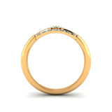 The Harper Diamond Open Ring – Floral Accent Design in Gold