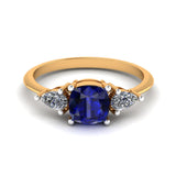 The Amore Blue Sapphire Engagement Ring (18K Gold)