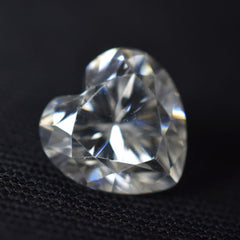 8.5 MM Moissanite Loose Gemstone 1 Pcs CERTIFIED VVS1 D Color Heart Shape