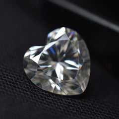 8.5 MM Moissanite Loose Gemstone 1 Pcs CERTIFIED VVS1 D Color Heart Shape