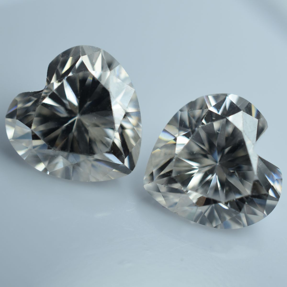 Moissanite Pair Loose Gemstone CERTIFIED 9x9 mm VVS1 D Color Heart Shape 2 Pcs