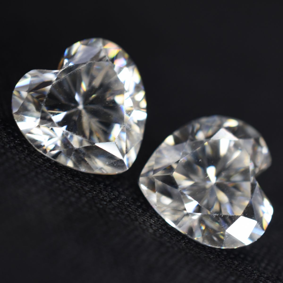 15.40 Ct Moissanite 13 MM VVS1 D Color Heart Cut Loose Gemstone CERTIFIED Pair