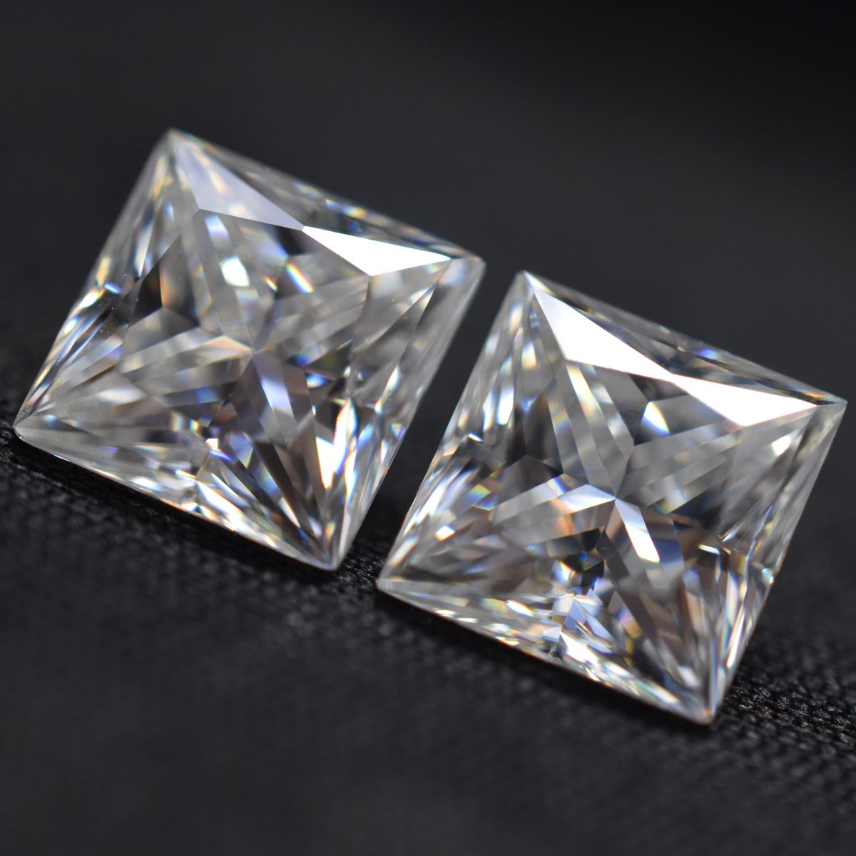 Synthetic Moissanite 9x9 MM D Color VVS1 Loose Gemstone 2 Pcs Square Shape