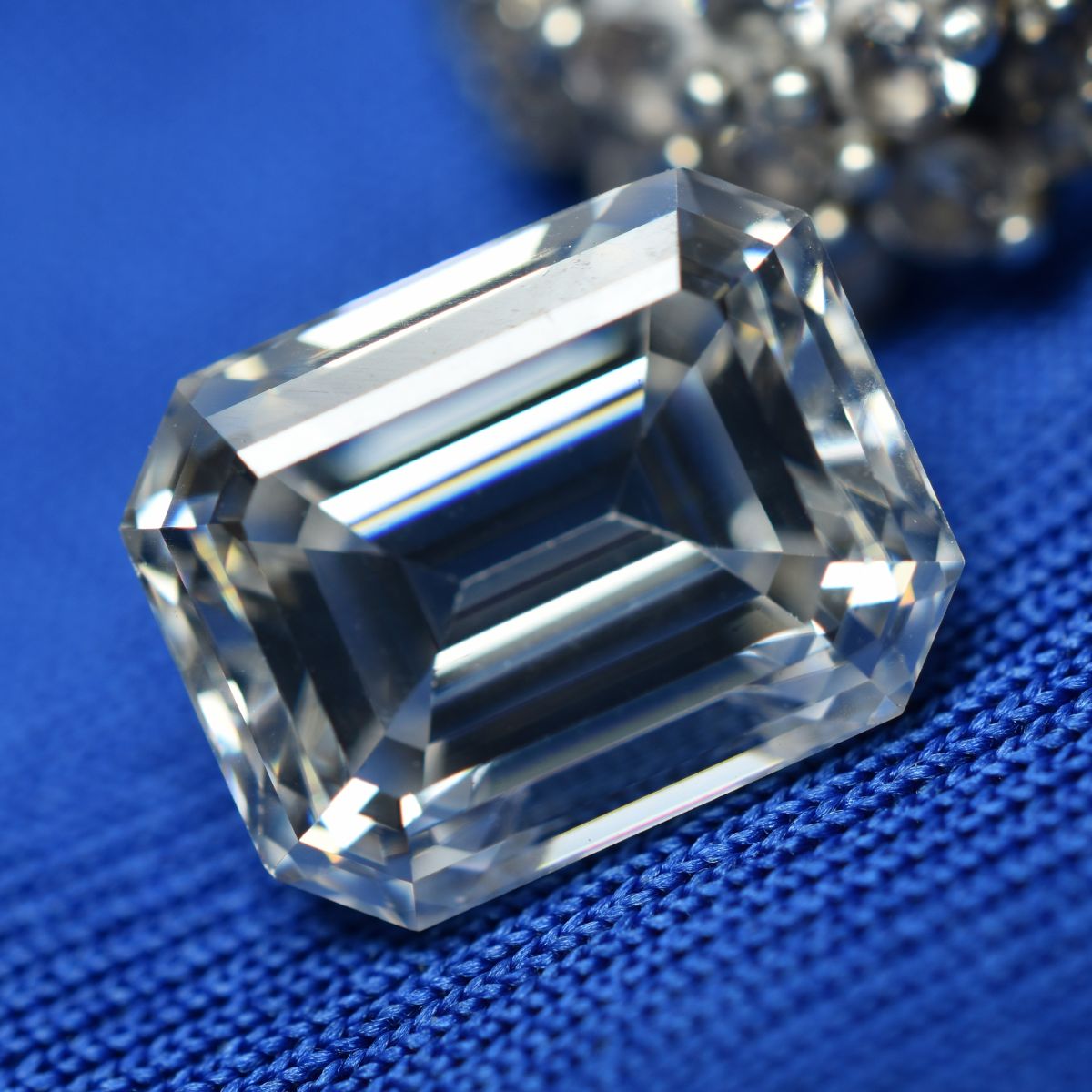 Emerald Cut Synthetic Moissanite Gemstone Pair CERTIFIED D Color VVS1 2x4 MM
