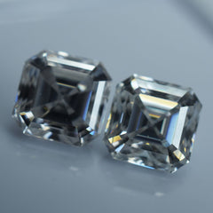 2 Pcs 4x4 mm Square Cut Pair Moissanite CERTIFIED VVS1 D Color Loose Gemstone