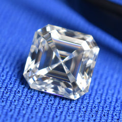 4.62 Ct Synthetic Moissanite CERTIFIED D Color Gemstone 1 Pcs Square 9.5 MM