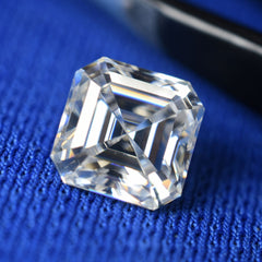 4.62 Ct Synthetic Moissanite CERTIFIED D Color Gemstone 1 Pcs Square 9.5 MM