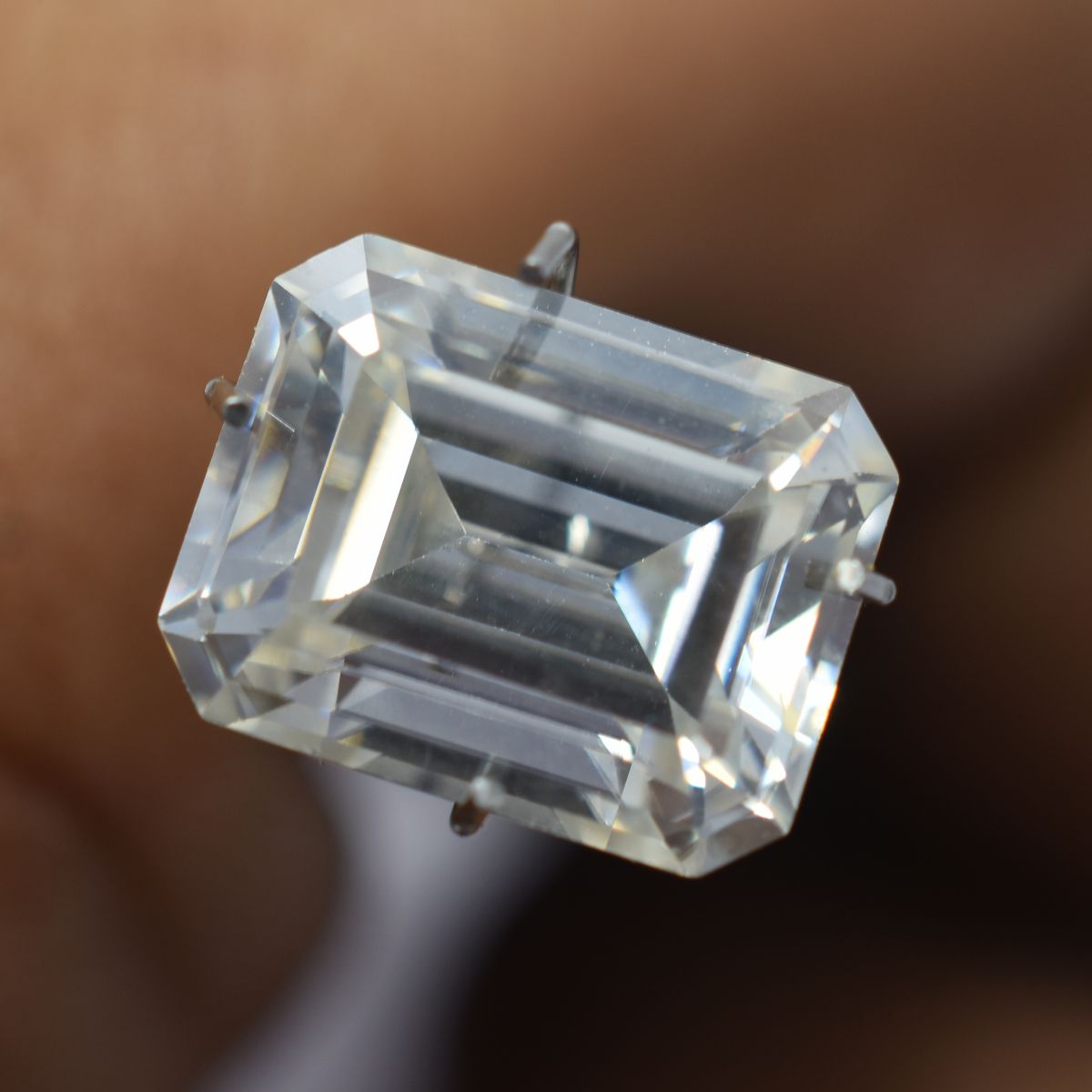 Emerald Shape Moissanite Loose Gemstone CERTIFIED 5.25 Carat VVS1 D Color 1 Pcs