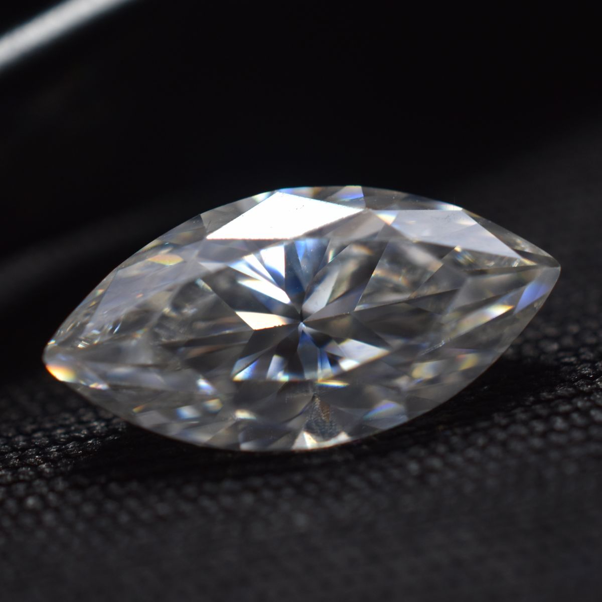 Moissanite Marquise Cut 1 Pcs CERTIFIED Gemstone 0.37 Carat VVS1 D Color 1 Pcs