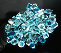 Mix Shape 50.10 Ct Natural Blue Aquamarine Loose CERTIFIED Gemstone Lot AU-15845345 002