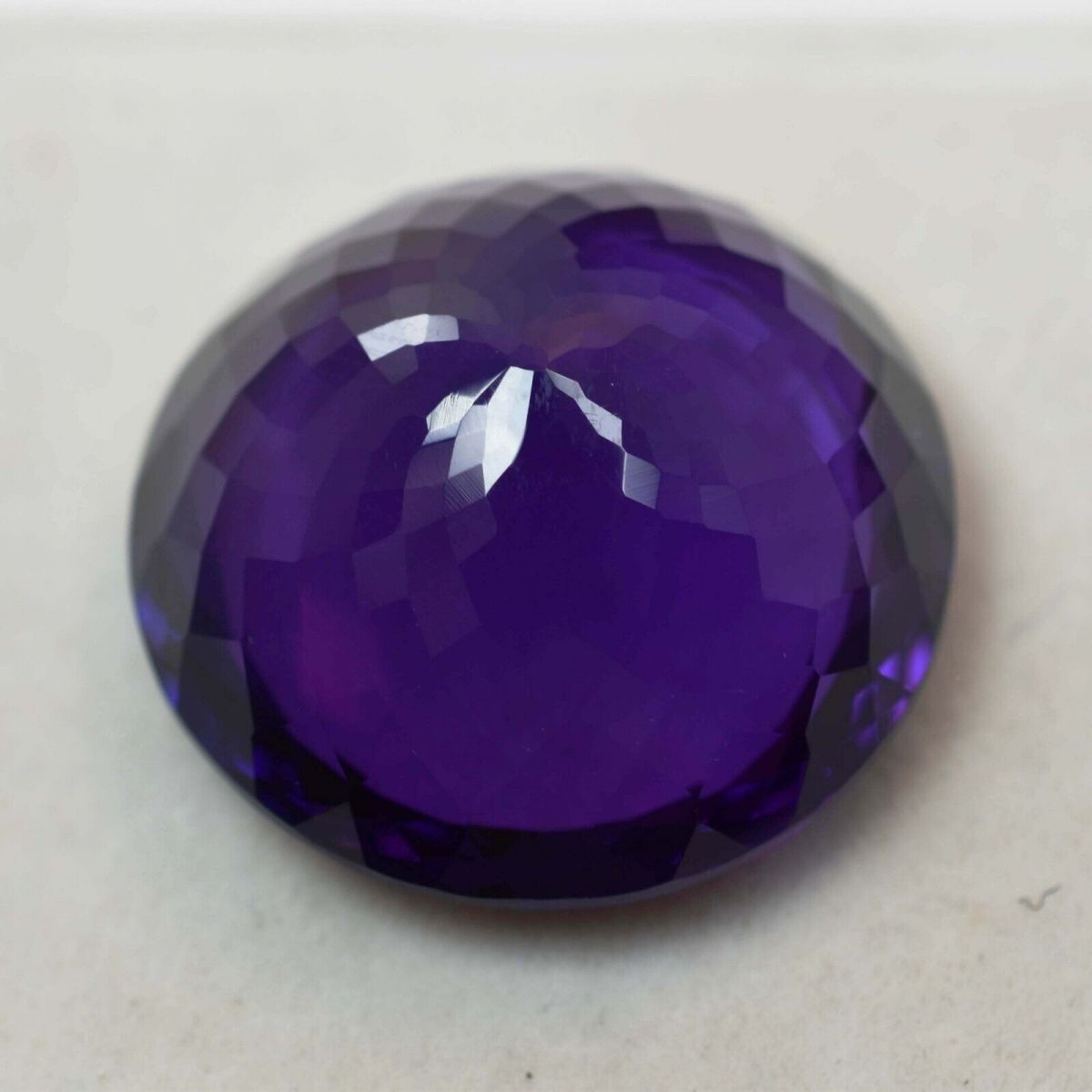 71.20 Ct Natural Russian Purple Amethyst Round Cut CERTIFIED Gemstone Huge Size B-121