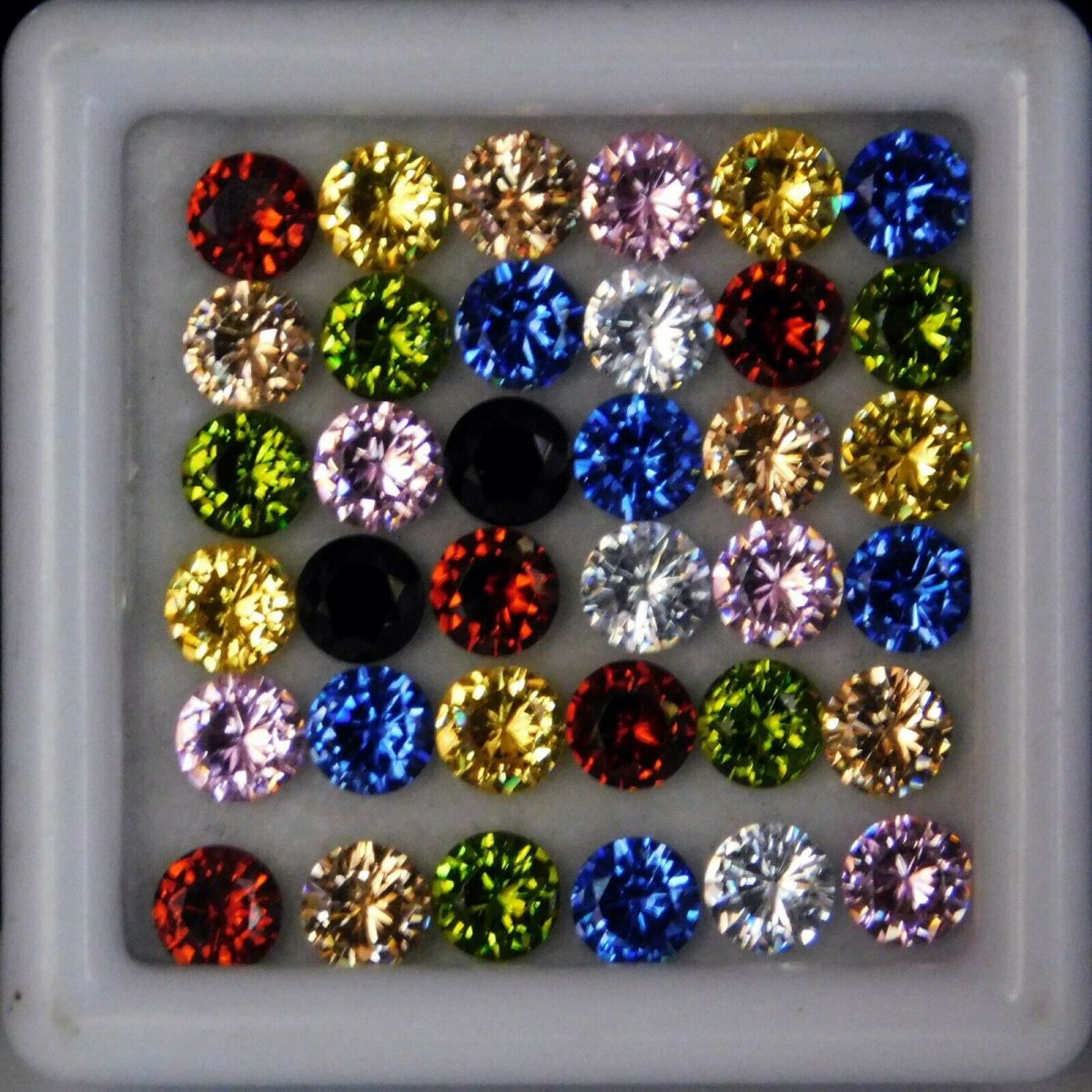 24 PCS Natural Sapphire CERTIFIED Loose Gemstone Lot 5 MM Round Diamond Cut Lot