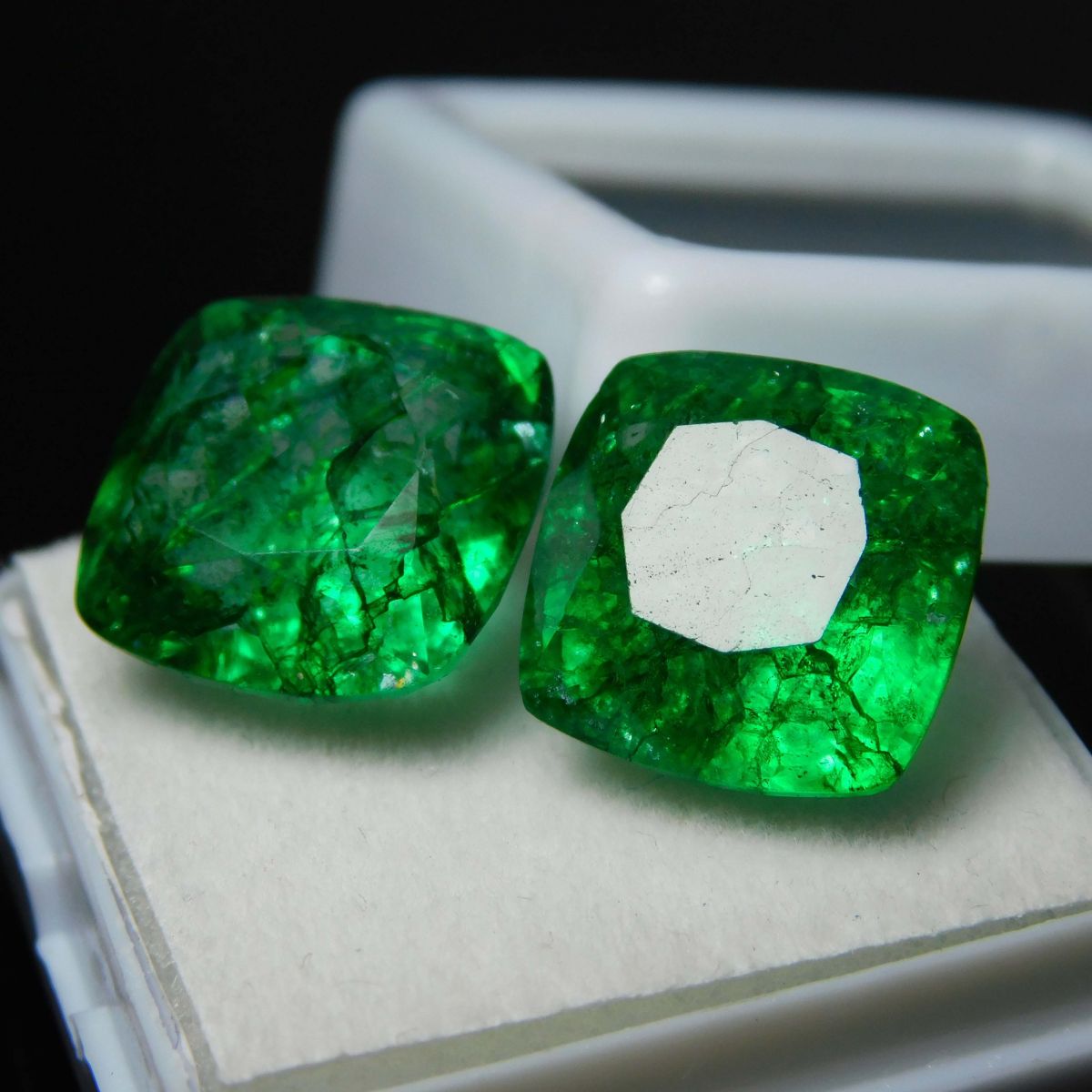 Square Cushion Emerald Natural Untreated Green Colombian Emerald 18 Ct Certified Loose Gemstone