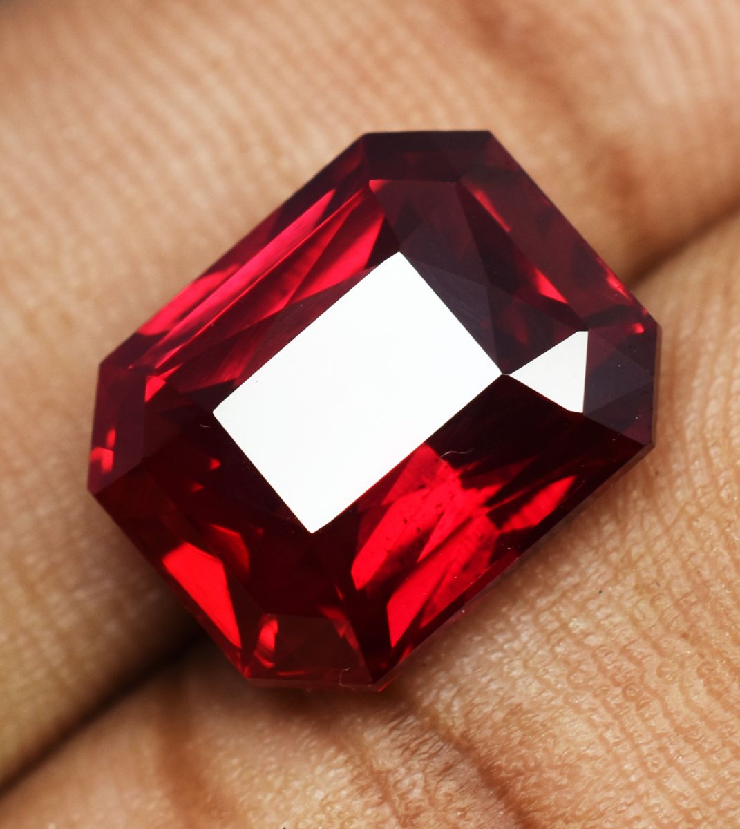 Ruby Red Excellent Emerald Cut 10.55 Carat Natural CERTIFIED Loose Gemstone