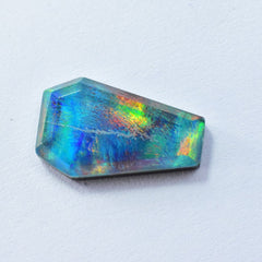 Rare Boulder Opal Doublet Fancy Cut 10.10 Carat Natural CERTIFIED Loose Gemstone