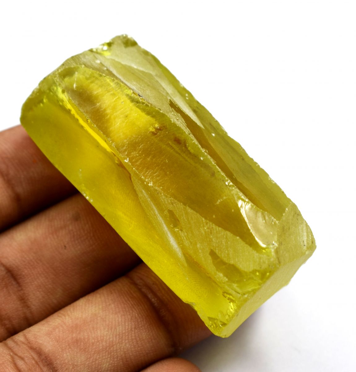 286.57 Ct Natural YELLOW Sapphire Uncut Rough Stone CERTIFIED Loose Gemstone