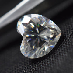 2.43 Carat Moissanite Loose Gemstone 9 MM VVS1 D Color Heart Cut CERTIFIED