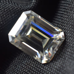 0.32 Ct Synthetic Moissanite Emerald Cut Loose Gemstone CERTIFIED D Color VVS1