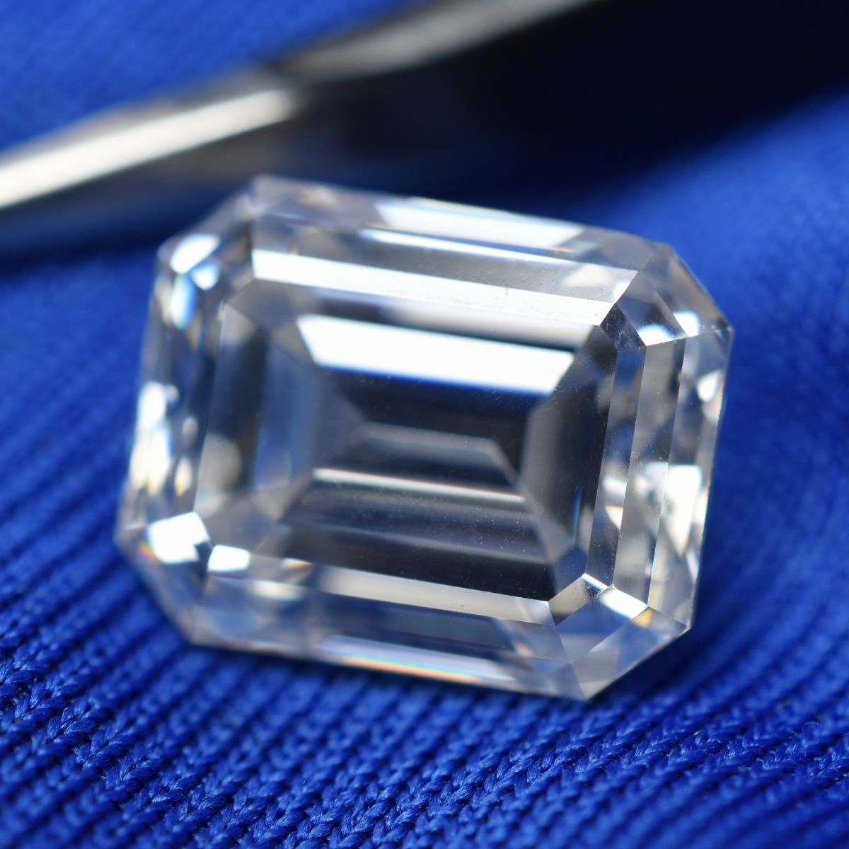 0.32 Ct Synthetic Moissanite Emerald Cut Loose Gemstone CERTIFIED D Color VVS1