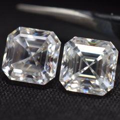 2 Pcs Moissanite Gemstone CERTIFIED 2.5x2.5 MM VVS1 D Color Pair Of Square Shape