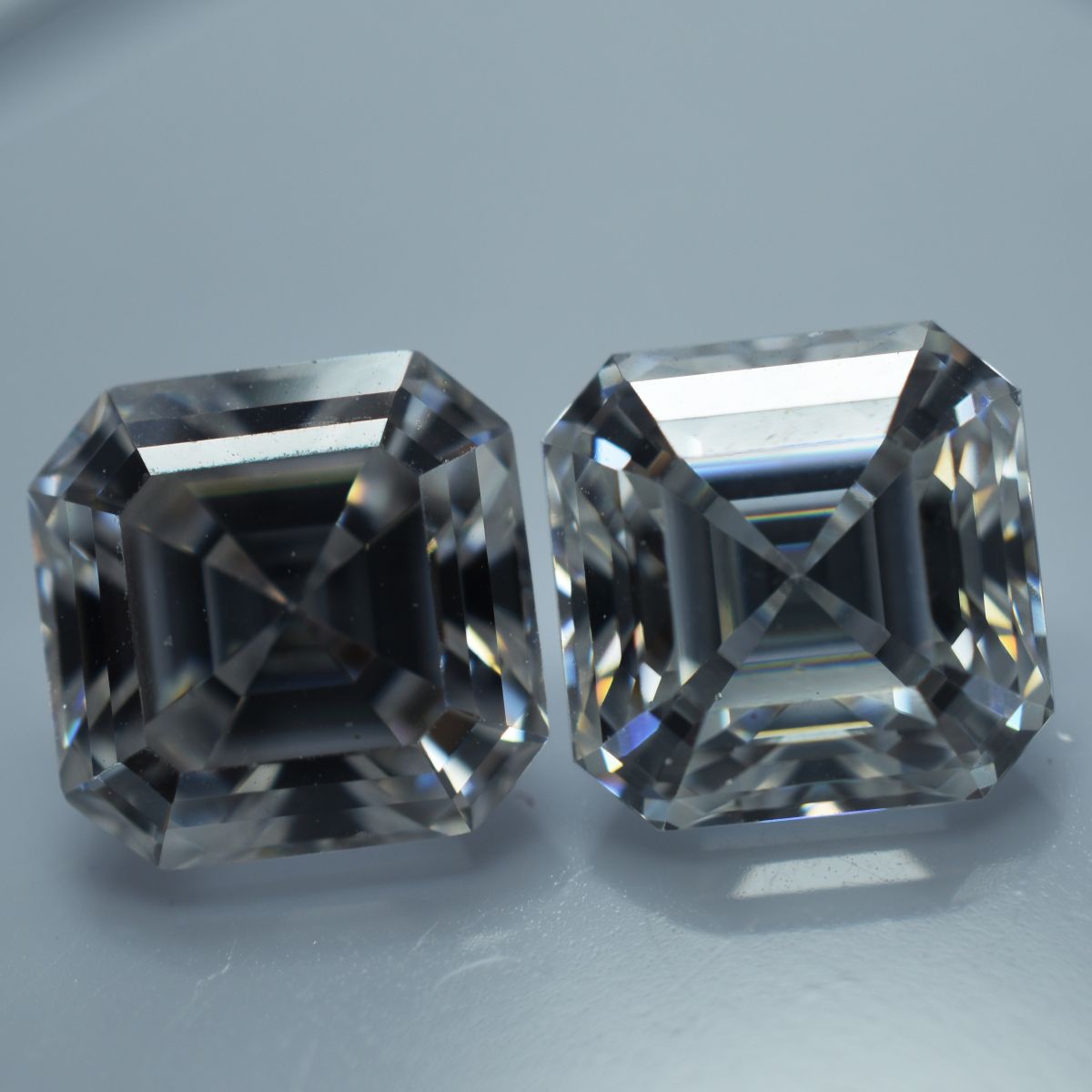 2 Pcs Moissanite Gemstone CERTIFIED 2.5x2.5 MM VVS1 D Color Pair Of Square Shape