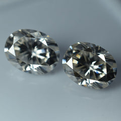 11x9 mm CERTIFIED 7.48 Ct Moissanite Pair Gemstone 2 Pcs VVS1 D Color Oval Cut