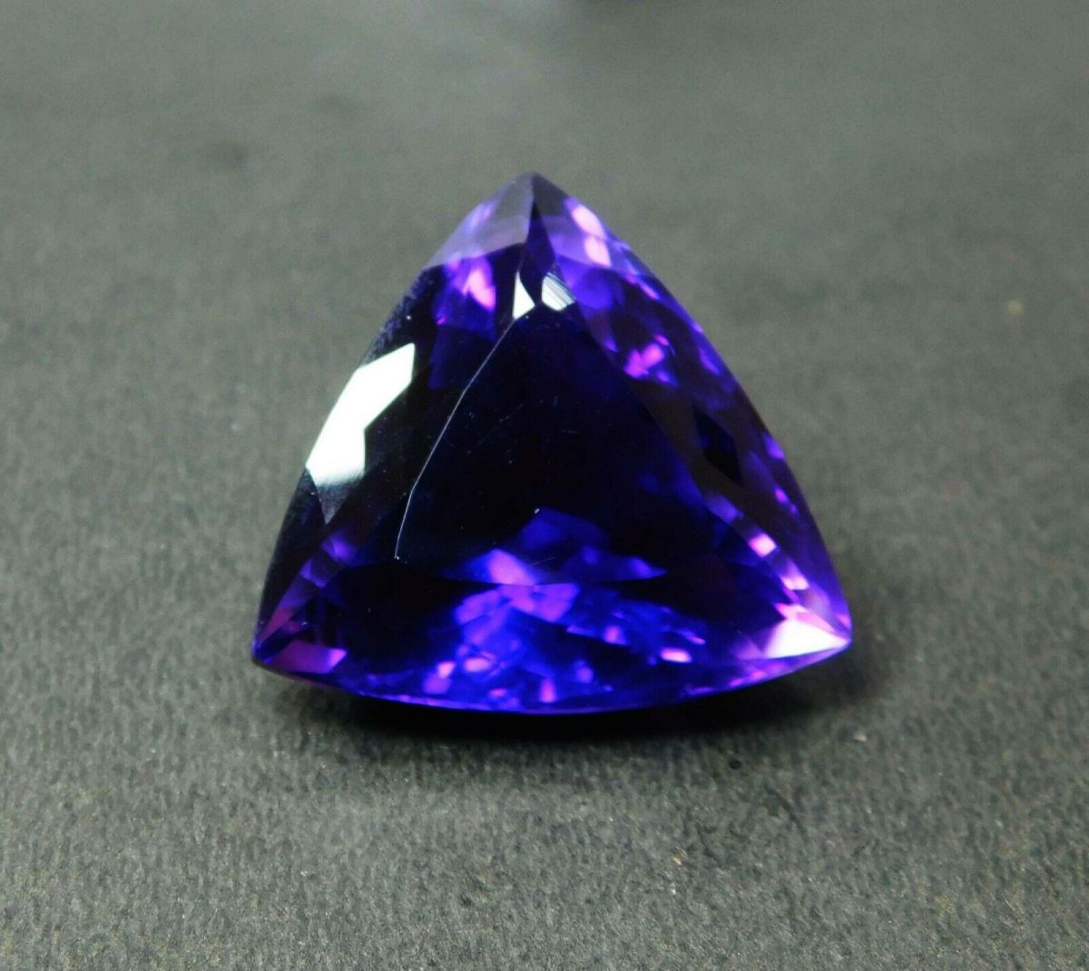 Purple Huge Natural Amethyst 52 Ct Gemstone CERTIFIED Trillion Cut Pendant Size