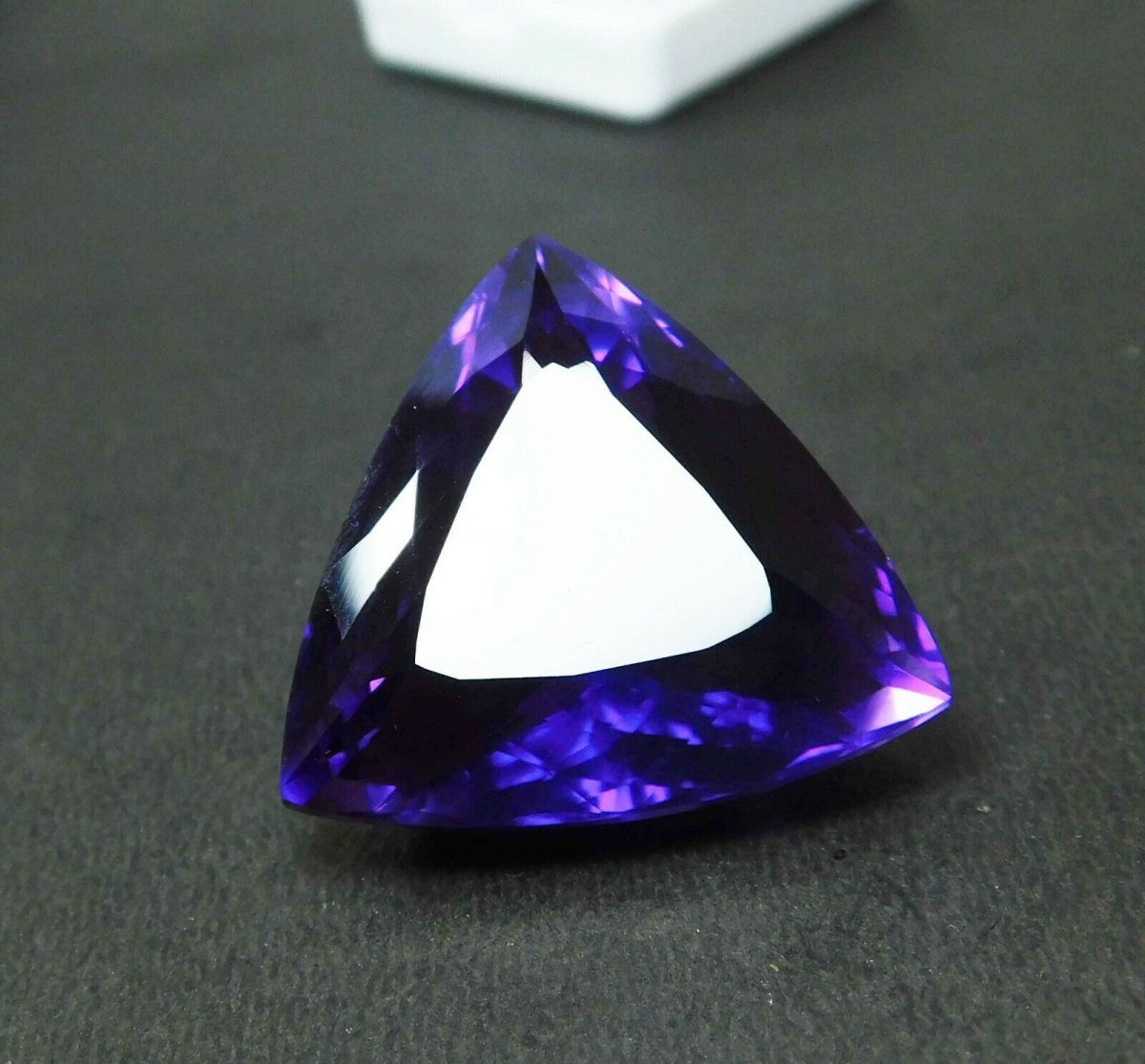 Purple Huge Natural Amethyst 52 Ct Gemstone CERTIFIED Trillion Cut Pendant Size