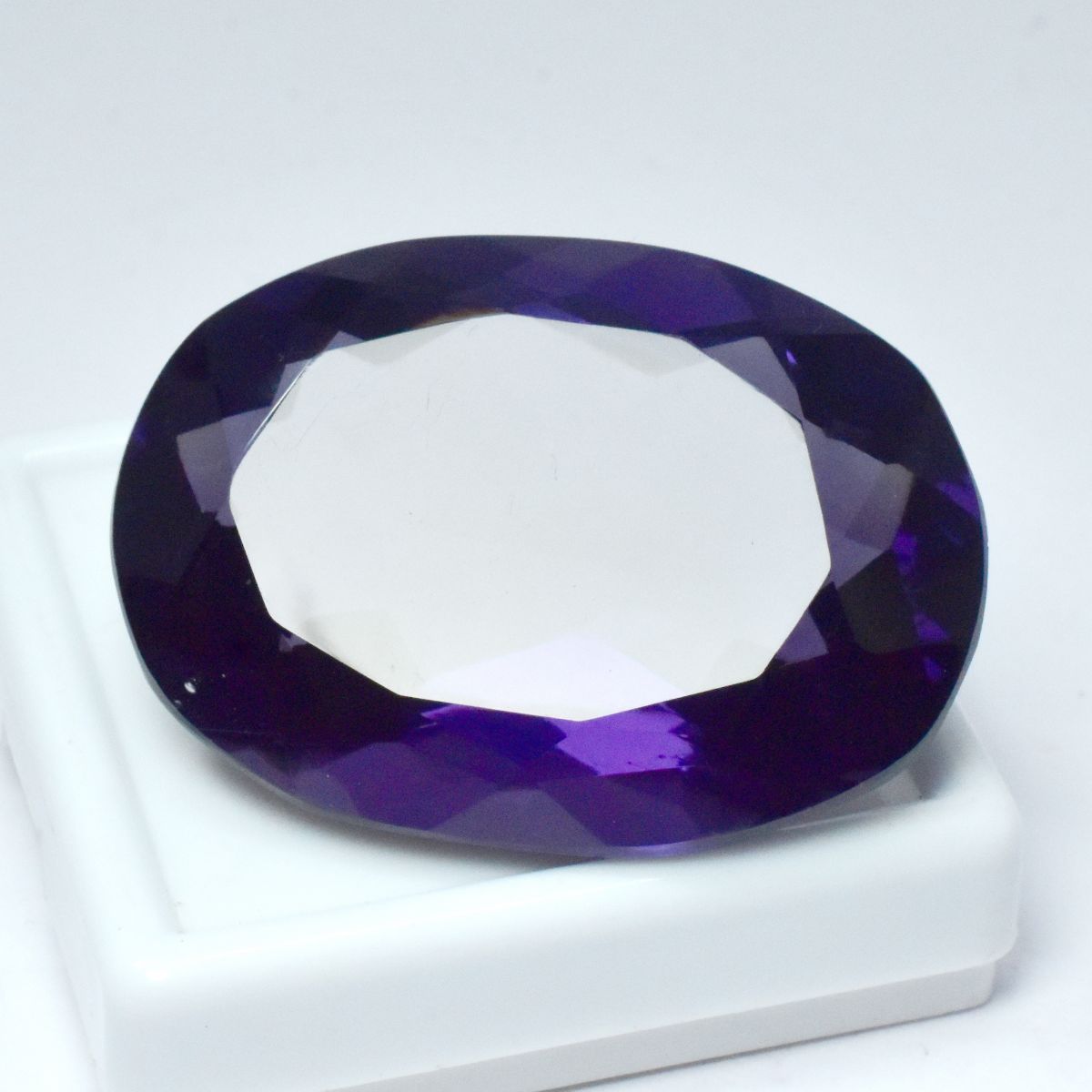 Natural Amethyst AA+ CERTIFIED Loose Gemstone Purple 104.05 Ct Oval Shape