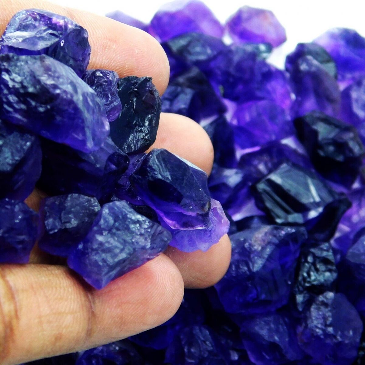 1000 Ct Natural PURPLE Amethyst ROUGH Huge Size CERTIFIED Loose Gemstone Lot