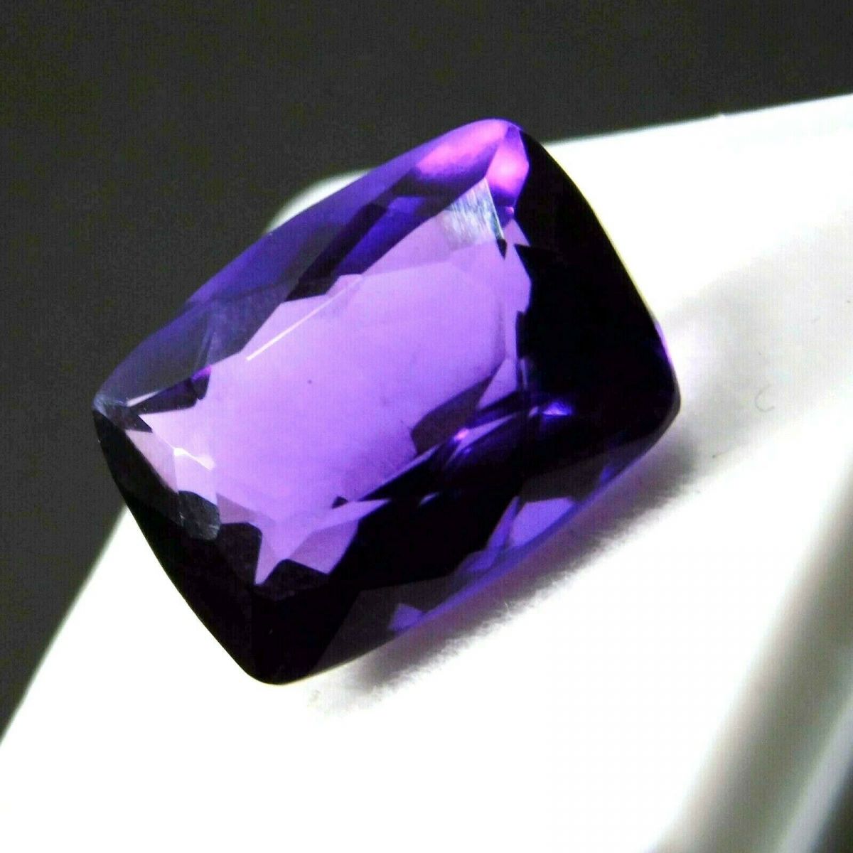 10 Ct Natural CERTIFIED Gemstone Amethyst Purple Cushion Shape  loose