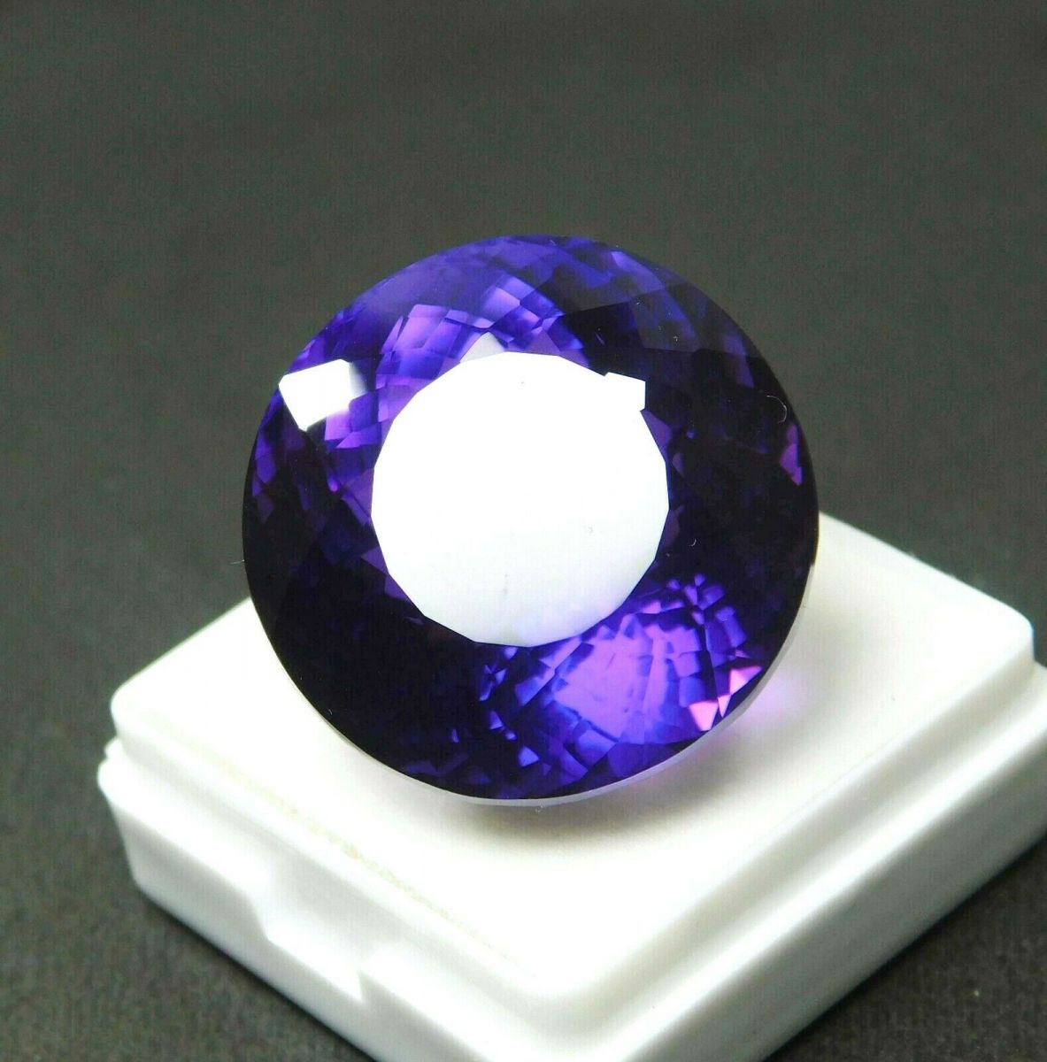 Unheated Amethyst Purple 54 Ct Natural Huge Round Cut Loose Gemstone CERTIFIED