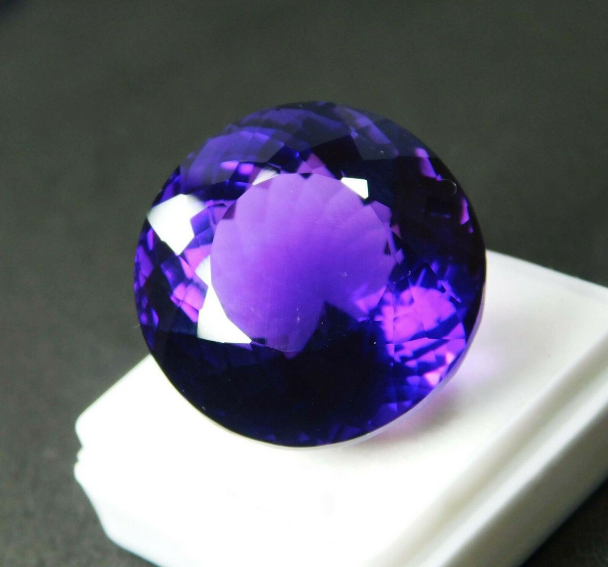 Unheated Amethyst Purple 54 Ct Natural Huge Round Cut Loose Gemstone CERTIFIED