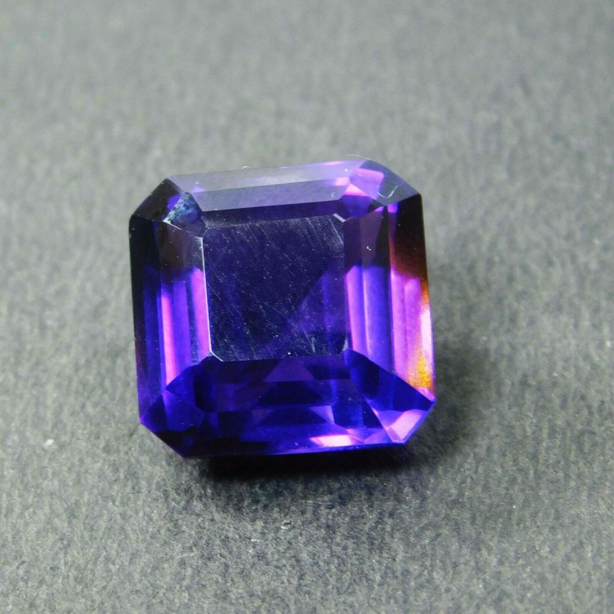 Natural Purple Brazilian Amethyst 10 Carat Square Cut CERTIFIED Loose Gemstone