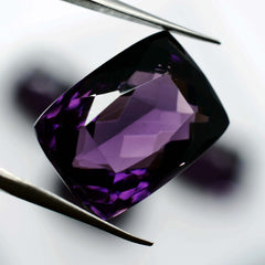 Purple Amethyst CERTIFIED Cushion Cut Rare 8.25 Fair Natural Loose Gemstone