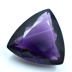 Trillion Cut 61.60 Ct Natural Purple Amethyst Loose Gemstone Stunning CERTIFIED