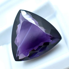 Trillion Cut 61.60 Ct Natural Purple Amethyst Loose Gemstone Stunning CERTIFIED