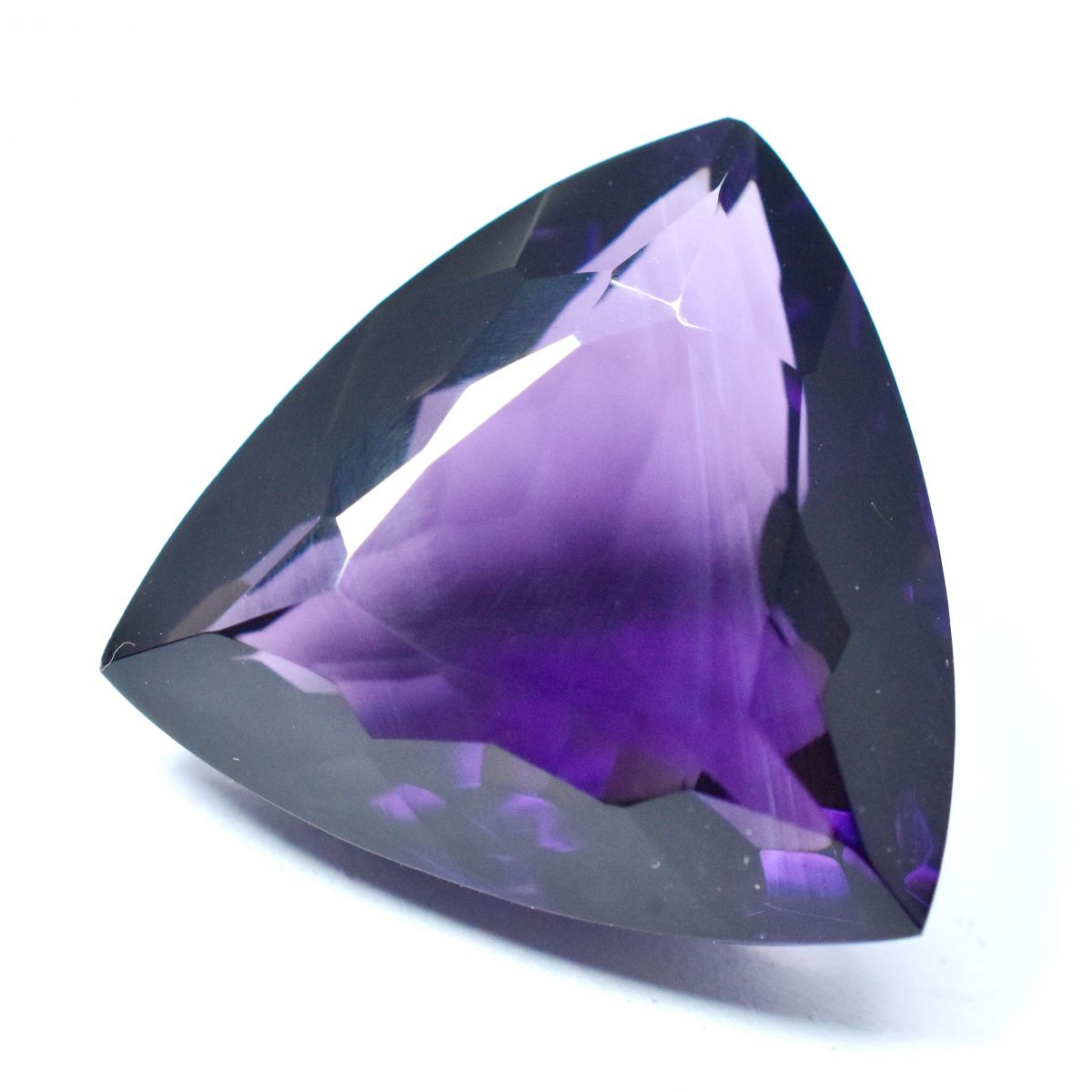 60.45 Ct Natural Purple Amethyst Trillion Cut CERTIFIED Loose Gemstone Stunning