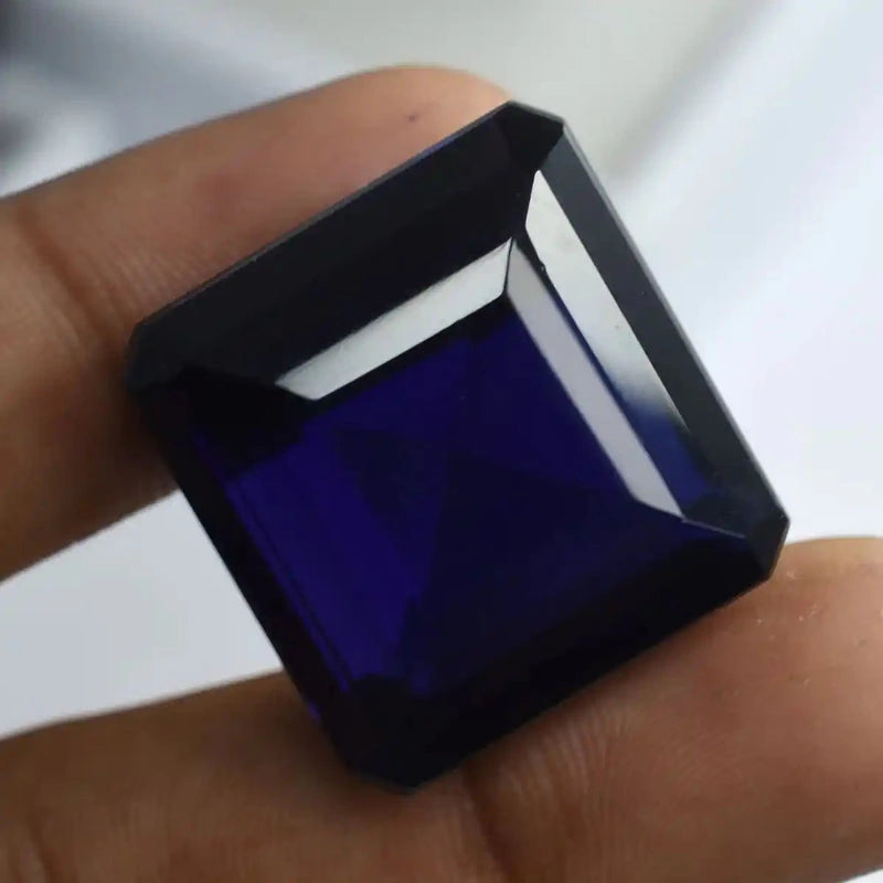 Purple Amethyst Square Cut Gems unmounted gemstone display shot