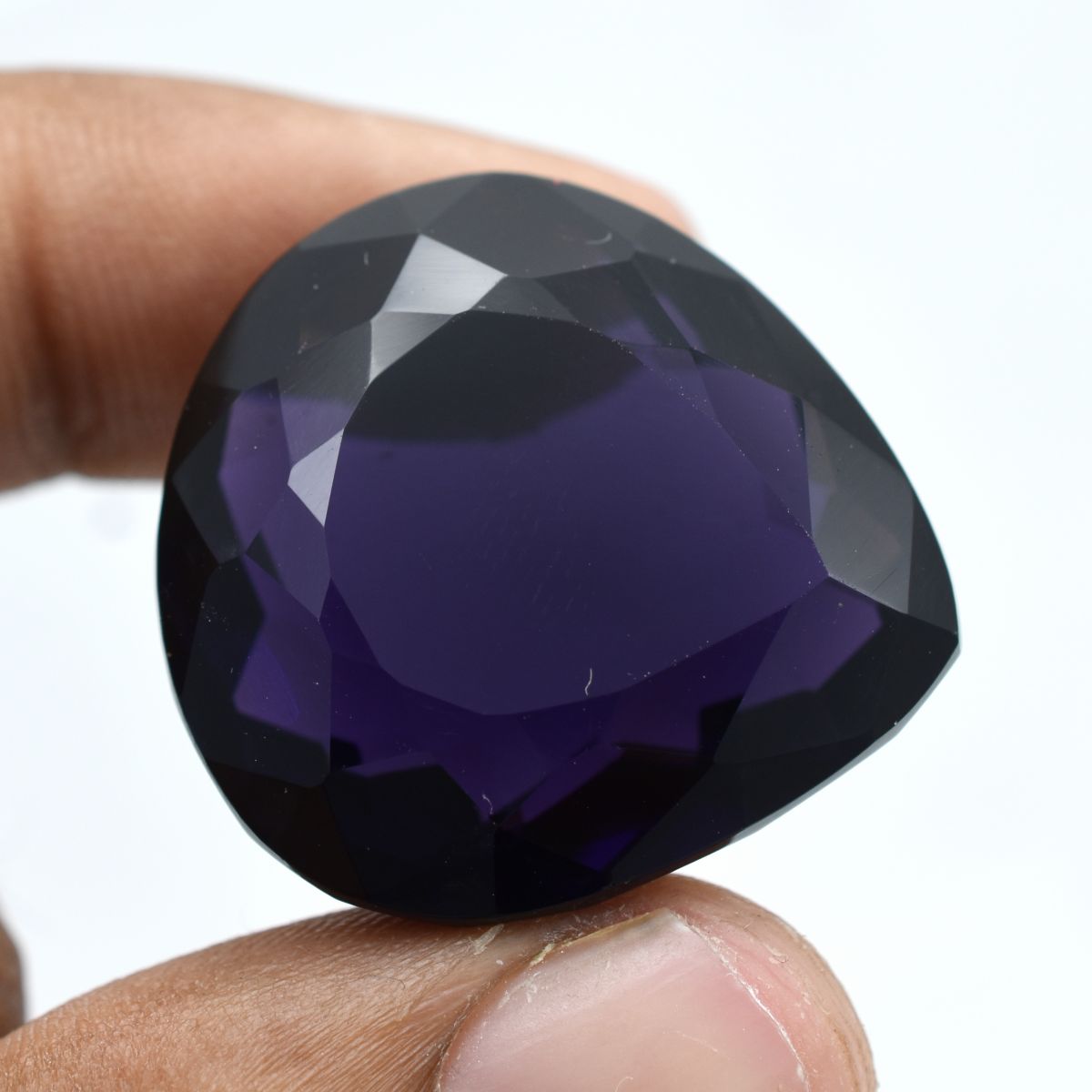 Purple Pear Cut 68.25 Carat Natural Amethyst Loose Gemstone CERTIFIED