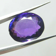 10 Ct Natural Loose Gemstone Purple Amethyst Brazilian Oval Cut CERTIFIED