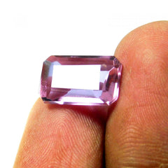 Natural Amethyst Baguette Shape Certified 4.20 ct Purple Loose Gemstones