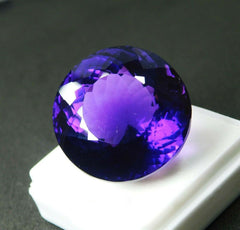 52 Ct Purple Natural Amethyst Gemstone Certified Huge Round Shape Size