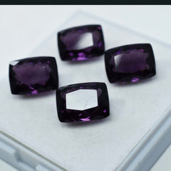 33.20 Ct Natural CERTIFIED Amethyst Purple Cushion Cut 4 Pcs Loose Gemstone Lot