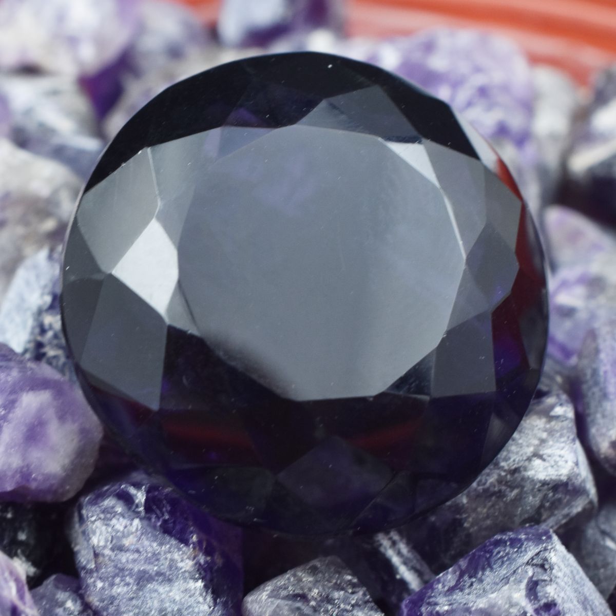 Purple Amethyst Natural 63.70 Ct Round Cut CERTIFIED Loose Gemstone