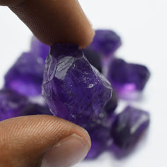 118.00 Ct CERTIFIED Natural Purple Amethyst Rough Lot Uncut Raw Loose Gemstone